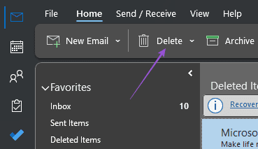 delete-email-outlook-app-windows كيفية حذف رسائل البريد الإلكتروني المتعددة في Outlook على الهاتف المحمول والويب