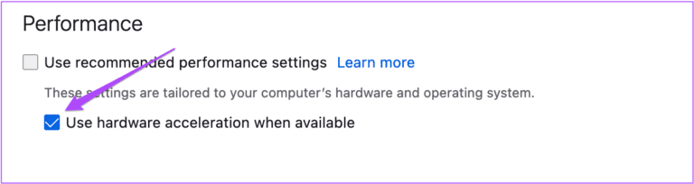 disable-hardware-acceleration-firefox-windows-768x204-1 أفضل 9 إصلاحات لعدم عمل كاميرا Mac في Google Meet