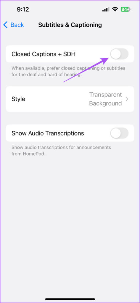 enable-closed-captions-iphone-473x1024-1 أفضل 5 إصلاحات لعدم عمل الترجمة في تطبيق Amazon Prime Video على iPhone و Android