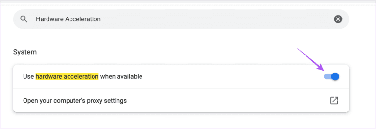 enable-hardware-acceleration-chrome-1-768x265-1 أفضل 9 إصلاحات لعدم عمل كاميرا Mac في Google Meet
