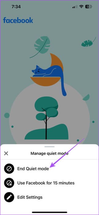 end-quiet-mode-facebook-473x1024-1 كيفية استخدام الوضع الهادئ في Facebook على iPhone و Android