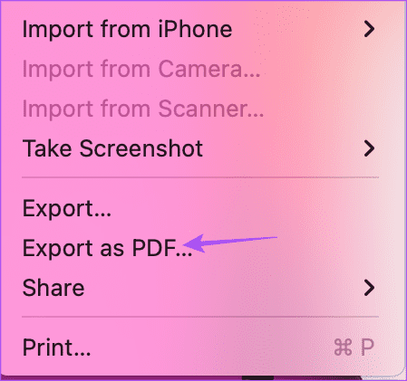 export-as-PDF-preview-app-mac- كيفية تحويل ملفات JPG إلى PDF على نظام Mac