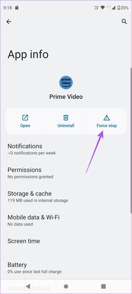 force-stop-prime-video-android-462x1024-1 أفضل 5 إصلاحات لعدم عمل الترجمة في تطبيق Amazon Prime Video على iPhone و Android