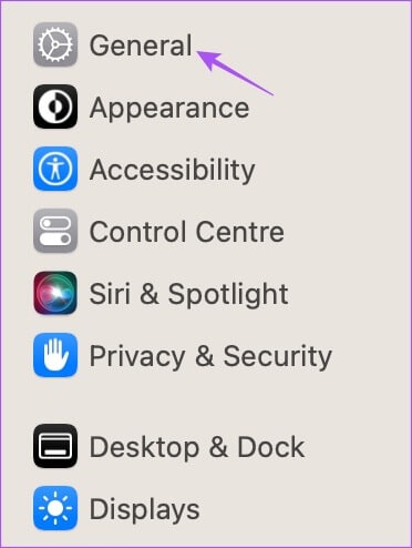 general-settings-mac-2 أفضل 6 إصلاحات لعدم عمل الخلفية الديناميكية في الوضع المظلم على Mac
