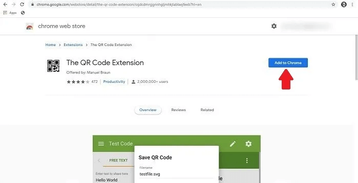 how-to-qr-code-chrome-get-extensions-web-store.jpg كيفية إنشاء رمز الاستجابة السريعة QR في Google Chrome على الفور