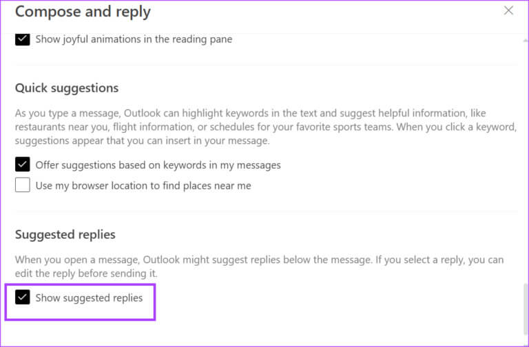 how-to-turn-on-off-suggested-replies-in-outlook-11-768x504-1 كيفية تشغيل الردود المقترحة في Microsoft Outlook