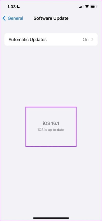 iOS-16-up-to-date-474x1024-1 8 طرق لإصلاح عدم ظهور إعادة توجيه الرسائل النصية على iPhone