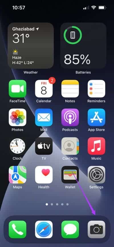 launch-camera-on-iPhone-473x1024-2 أفضل 5 إصلاحات لعدم حفظ الصور على iPhone
