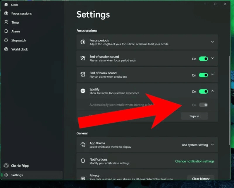 link-spotify-to-clock-6-800x644.jpg ما هو وضع التركيز "Focus Mode" في Windows وكيفية استخدامه