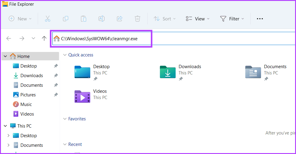 open-diskcleanup-filemgr 9 طرق سريعة لتشغيل تنظيف القرص Disk Cleanup في Windows 11