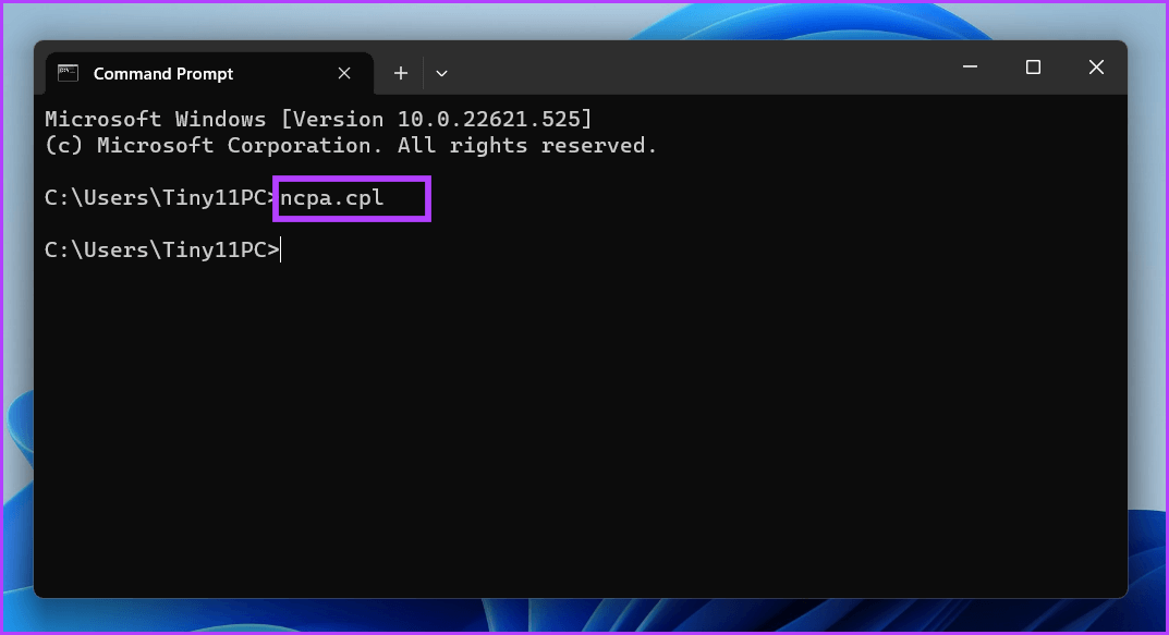 open-network-connections-using-cmd2 9 طرق سهلة لفتح اتصالات الشبكة في Windows 11