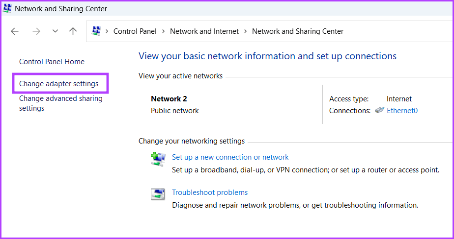 open-network-connections-using-controlpanel4 9 طرق سهلة لفتح اتصالات الشبكة في Windows 11