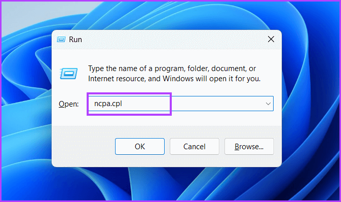 open-network-connections-using-run 9 طرق سهلة لفتح اتصالات الشبكة في Windows 11
