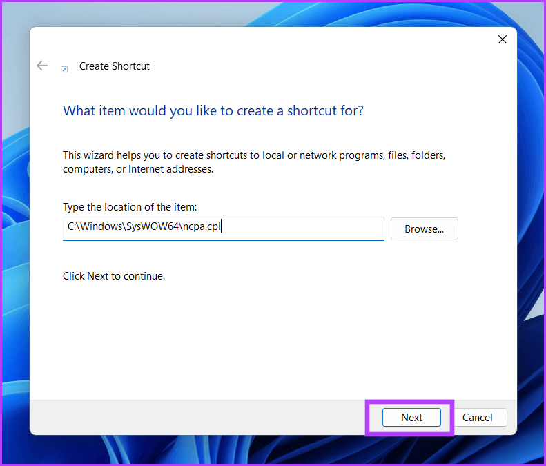 open-network-connections-using-shortcut3 9 طرق سهلة لفتح اتصالات الشبكة في Windows 11