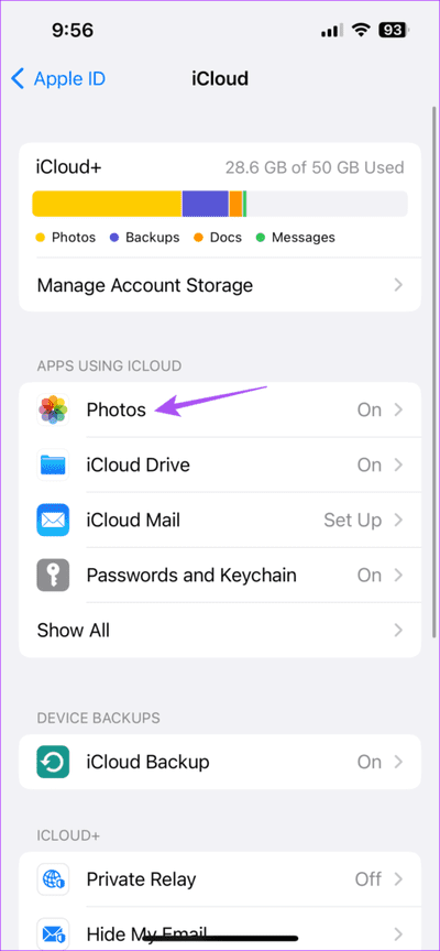 photos-icloud-settings-iphone-474x1024-1 أفضل 5 إصلاحات لعدم حفظ الصور على iPhone