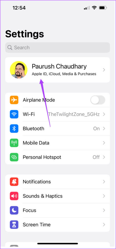 profile-name-settings-iphone-1-476x1024-2 أفضل 6 إصلاحات لعدم عمل تطبيق Apple TV Remote على iPhone