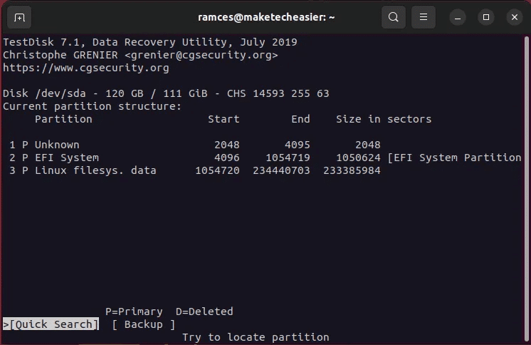 recover-files-linux-tools-15-start-partition-recovery.png 7 طرق لاستعادة الملفات المحذوفة على Linux