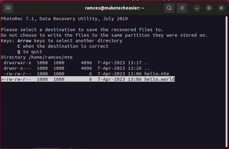 recover-files-linux-tools-23-select-output-folder.png 7 طرق لاستعادة الملفات المحذوفة على Linux