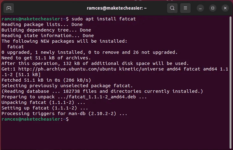 recover-files-linux-tools-32-installing-fatcat.png 7 طرق لاستعادة الملفات المحذوفة على Linux