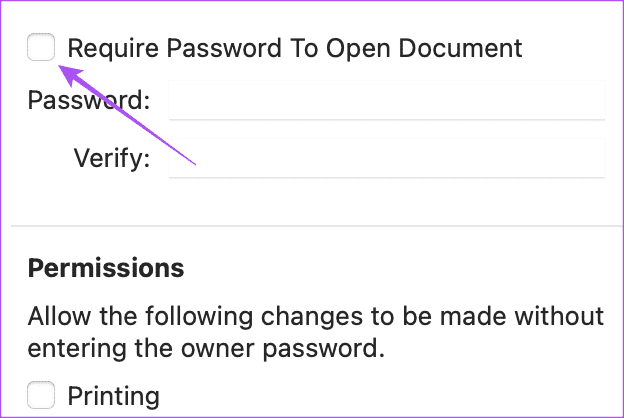 require-password-to-open-document-pdf-mac- كيفية تحويل ملفات JPG إلى PDF على نظام Mac