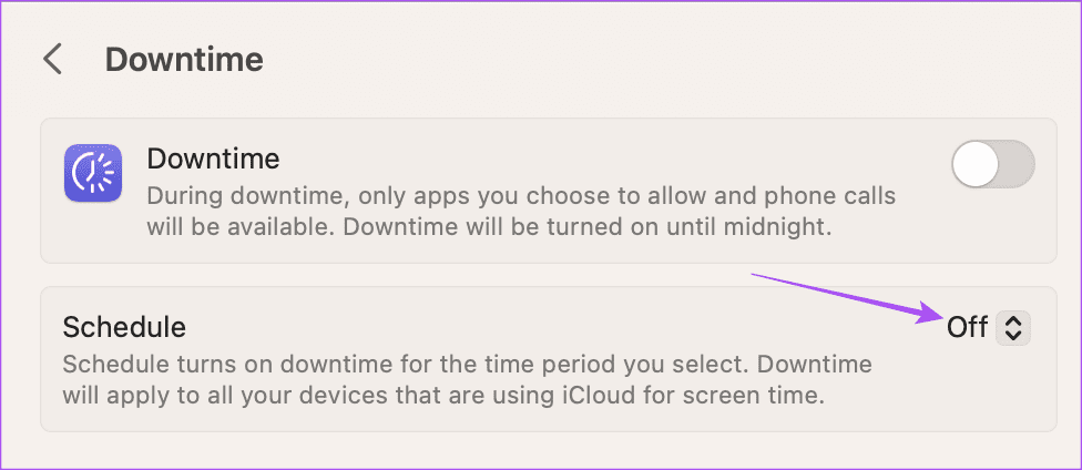 schedule-downtime-on-mac كيفية إعداد وجدولة وقت التوقف على iPhone و iPad و Mac
