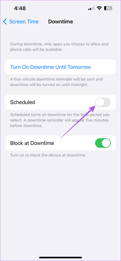scheduled-downtime-iphone-474x1024-1 كيفية إعداد وجدولة وقت التوقف على iPhone و iPad و Mac