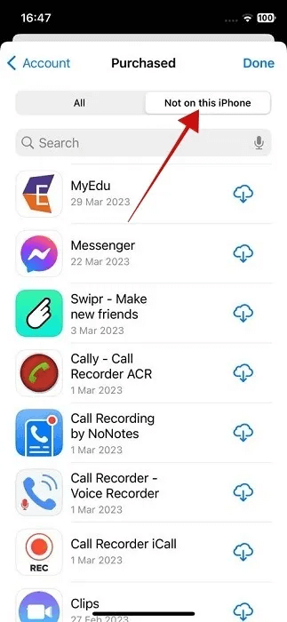 see-recently-deleted-apps-ios-app-store-not-on-this-iphone.jpeg كيفية عرض التطبيقات المحذوفة مؤخرًا على الهاتف المحمول