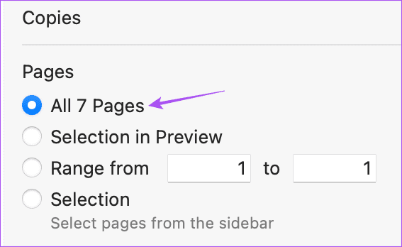 select-all-pages-print-preview-mac كيفية تحويل ملفات JPG إلى PDF على نظام Mac