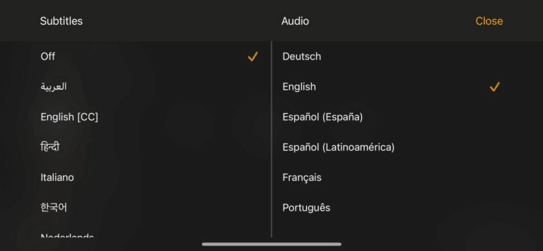 select-subtitle-language-prime-video-app-768x355-1 أفضل 5 إصلاحات لعدم عمل الترجمة في تطبيق Amazon Prime Video على iPhone و Android