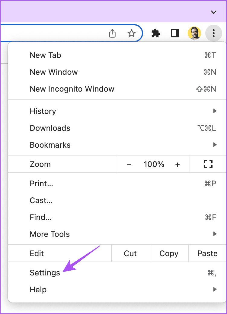 settings-chrome-2 أفضل 9 إصلاحات لعدم عمل كاميرا Mac في Google Meet
