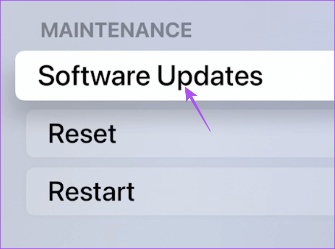 software-updates-apple-tv-4k أفضل 6 إصلاحات لعدم عمل تطبيق Apple TV Remote على iPhone