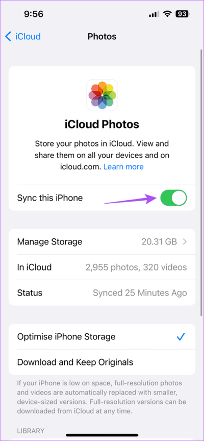 sync-this-iphone-icloud-photos-iphone-474x1024-1 أفضل 5 إصلاحات لعدم حفظ الصور على iPhone