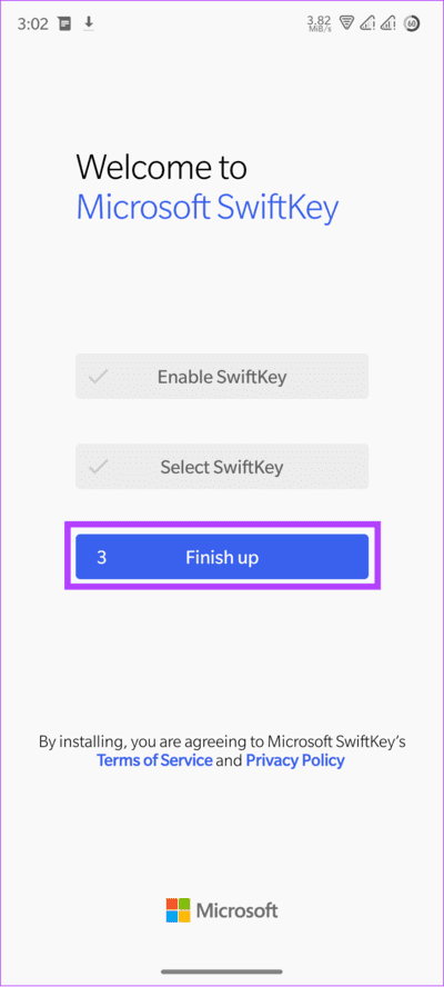 tap-finish-up-to-complete-the-process 4 طرق لتغيير لوحة المفاتيح على Android