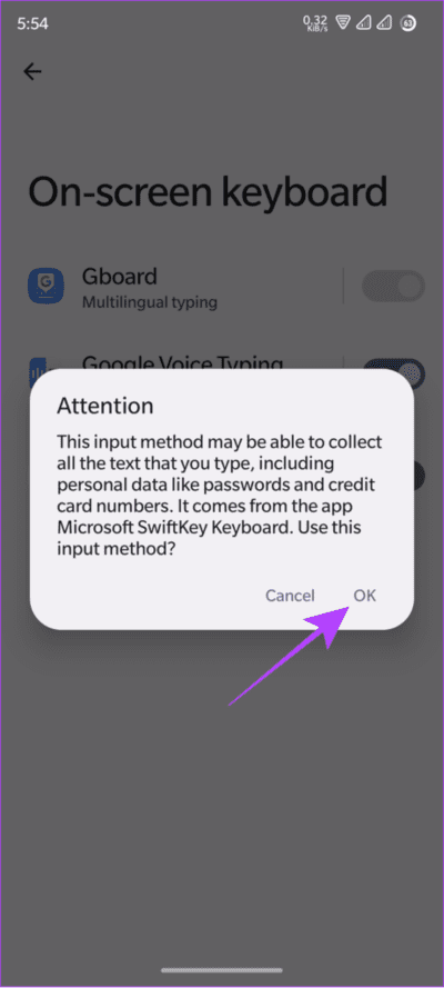 tap-ok-to-confirm-3-461x1024-1 4 طرق لتغيير لوحة المفاتيح على Android