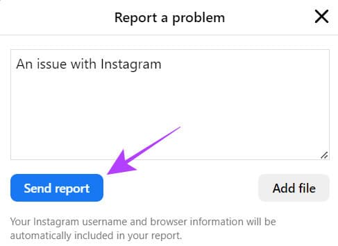tap-send-report كيفية الاتصال بـ Instagram للحصول على الدعم أو الإبلاغ عن مشكلة