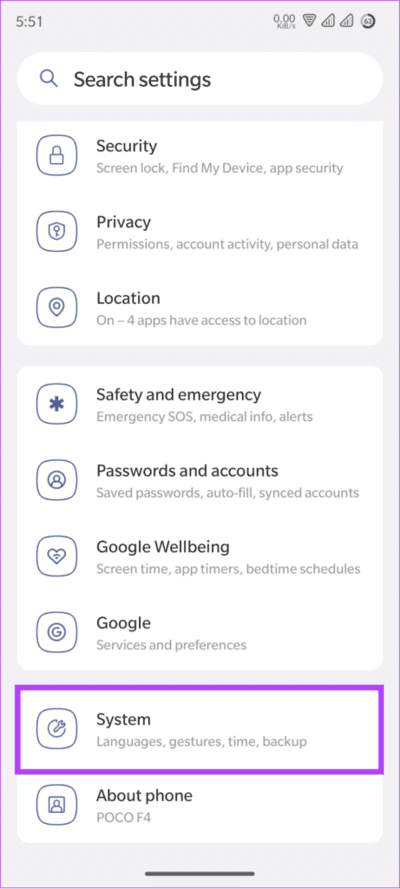 tap-system-from-settings-1-461x1024-1 4 طرق لتغيير لوحة المفاتيح على Android
