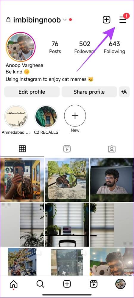 tap-the-hamburger-menu كيفية الاتصال بـ Instagram للحصول على الدعم أو الإبلاغ عن مشكلة