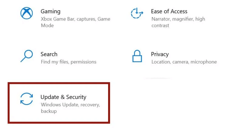 windows-settings-updates-and-security-800x424.jpg كيفية إصلاح خطأ Machine Check Exception BSOD في Windows