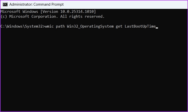 wmic-path 4 أفضل الطرق للتحقق من وقت تشغيل جهاز الكمبيوتر على Windows 11