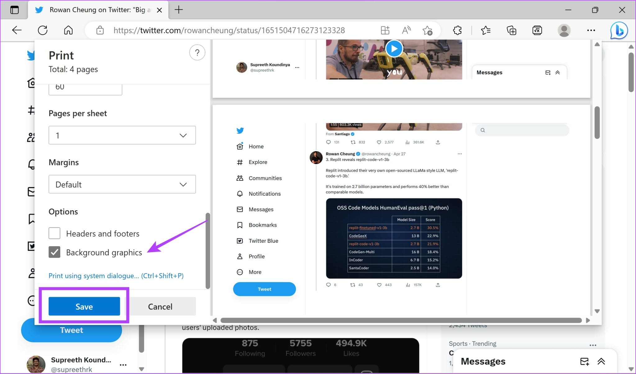10.Click-on-Save-2048x1206-1 4 طرق لقراءة وحفظ سلاسل Twitter كملف PDF أو مقالة