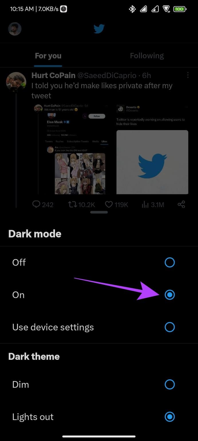 3-7-691x1536-1 كيفية فرض Twitter في الوضع المظلم على iPhone و Android و سطح المكتب