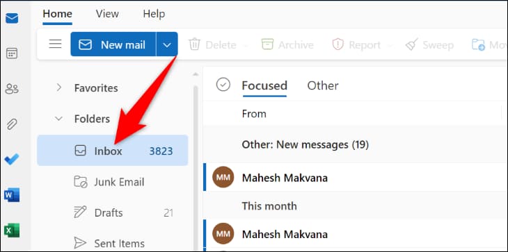 3-outlook-web-find-email-folder كيفية وضع علامة كمقروءة على جميع رسائل البريد الإلكتروني في Outlook