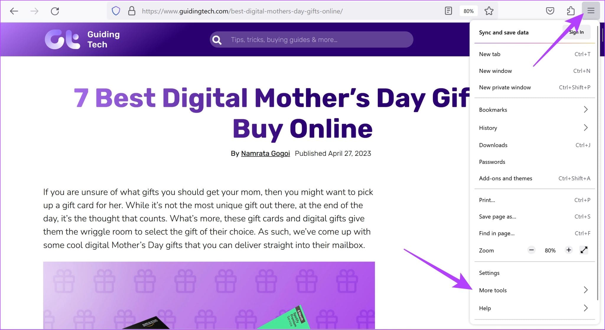 4.-Click-on-More-Tools-2048x1118-1 أفضل 4 طرق لالتقاط لقطة شاشة كاملة الصفحة في Firefox
