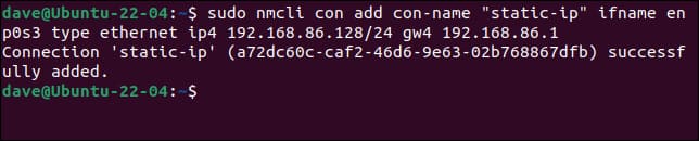 6-3 كيفية تعيين عنوان IP ثابت في Ubuntu