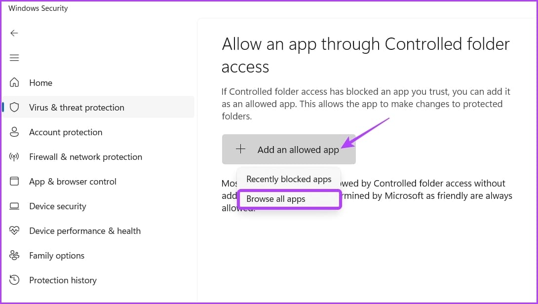 Add-an-allowed-app-button-1 أفضل 5 طرق للإصلاح مشكلة تسجيل الدخول إلى OneDrive على Windows 11