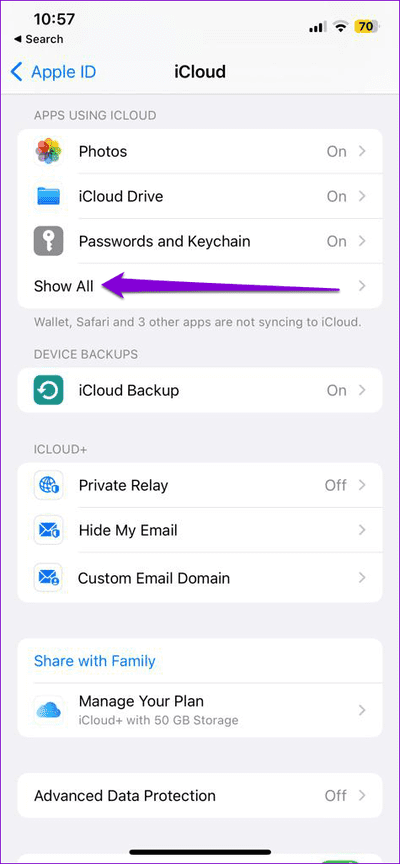 Apps-Using-iCloud-on-iPhone-2 كيفية نقل Microsoft Authenticator إلى هاتفك الجديد
