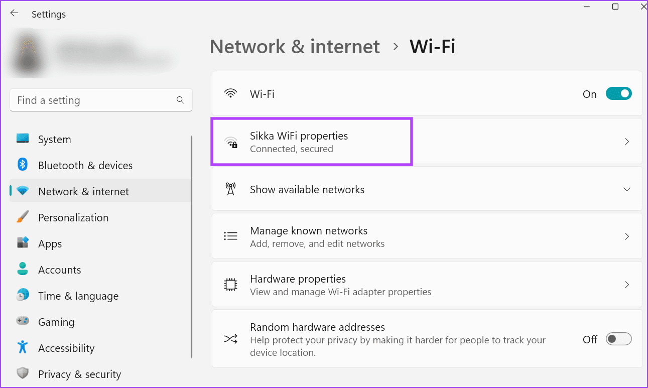 Change-Network-Connection-Type-4 أفضل 8 طرق لإصلاح عدم عمل المشاركة القريبة Nearby Sharing على Windows 11