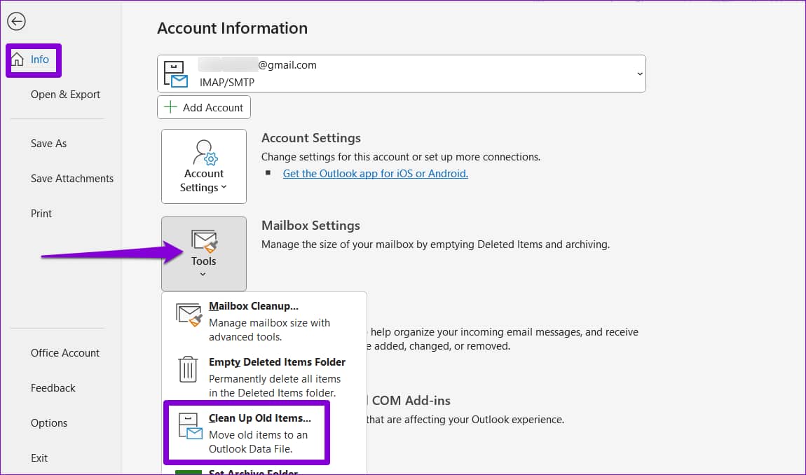 Clean-Up-Outlook-Mailbox أفضل 5 إصلاحات لخطأ وصل ملف بيانات Outlook إلى الحد الأقصى للحجم في Windows