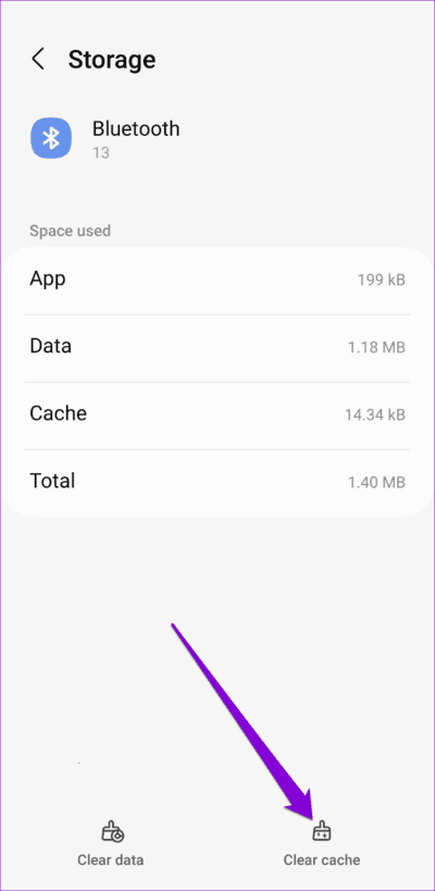 Clear-Bluetooth-Cache-on-Android-2 أفضل 8 طرق لإصلاح عدم العثور على أجهزة Bluetooth المجاورة على Android
