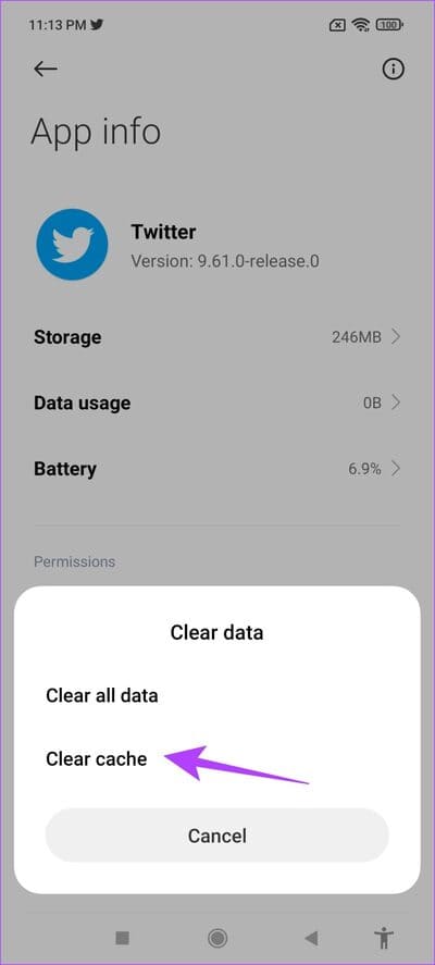 Clear-Cache-1 كيفية إصلاح عدم عمل ترجمة التغريدة على تطبيق Twitter